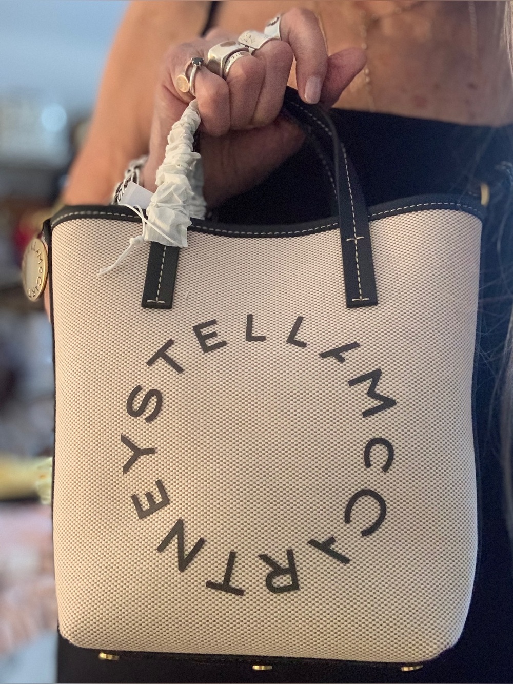 NWT STELLA MCCARTNEY FOR H&M SMALL TOTE/CROSSBODY LOGO BAG - Picture 10 of 12